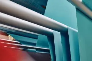 Inspection machine for textile industry with certified length measurement